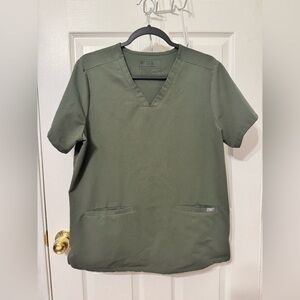 Figs Olive Green Scrub Top